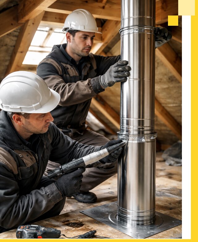 Монтаж дымоходов для каминов в Кимовске с гарантией качества