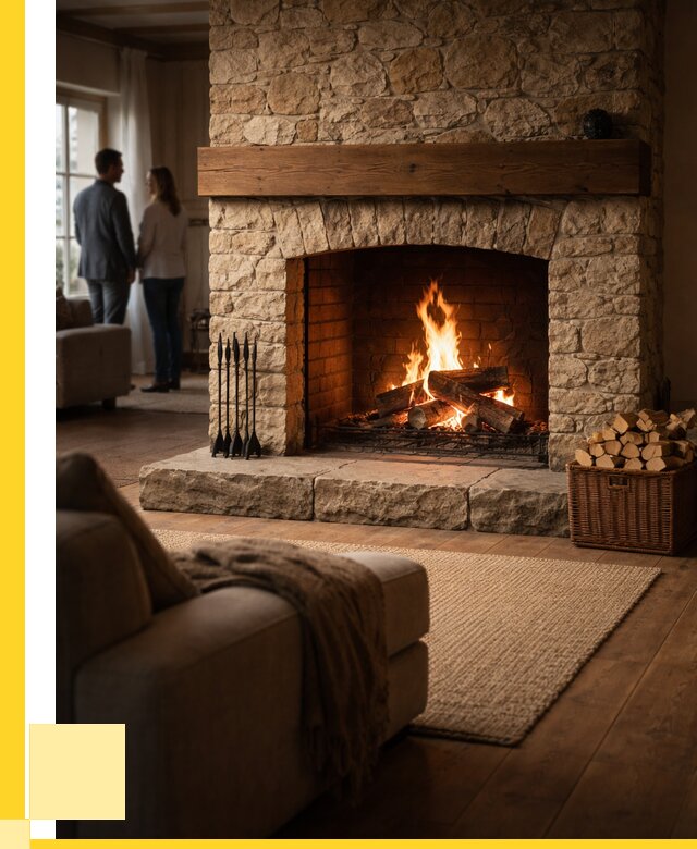 Открытые камины под ключ в Кимовске от 154620 р. ЭриданКмв