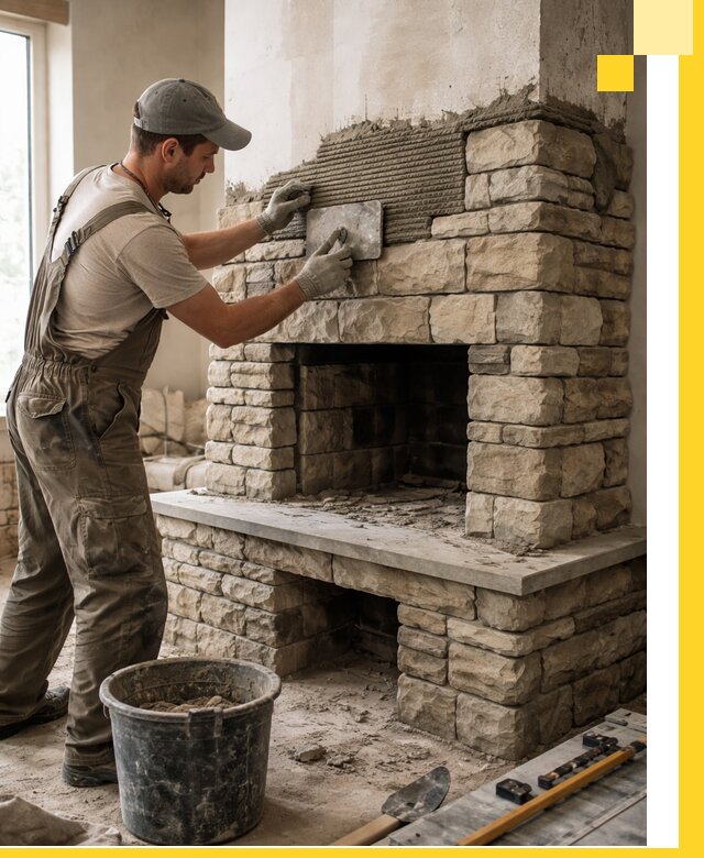 Строительство каминов под ключ в Кимовске от проектирования до монтажа