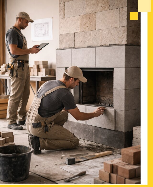 Индивидуальные проекты каминов и каминных систем в Кимовске