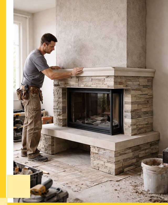 Изготовление каминов под ключ в Кимовске от 154620 р. | ЭриданКмв