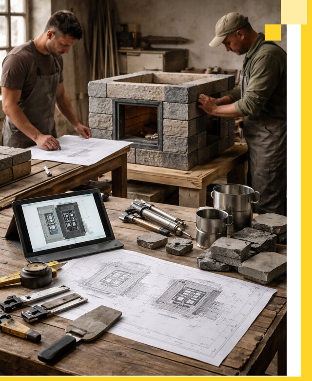 Разработка проектов печей с согласованием и монтажом в Кимовске