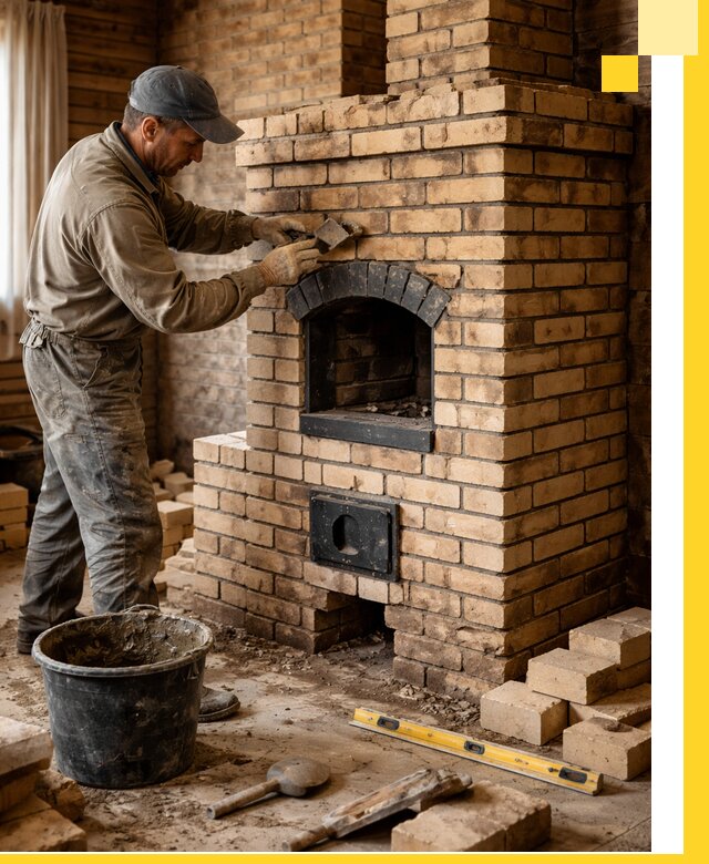 Кирпичные печи под ключ в Кимовске: проектирование и кладка