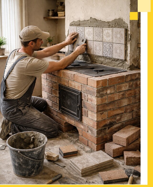 Печи с плитой на заказ монтаж гарантия и сервис в Кимовске