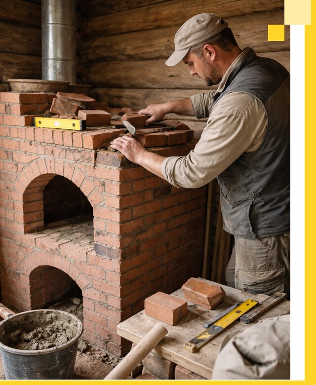 Изготовление и установка русских печей в Кимовске под ключ