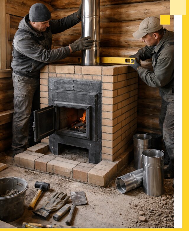 Проектирование, изготовление и установка банных печей в Кимовске