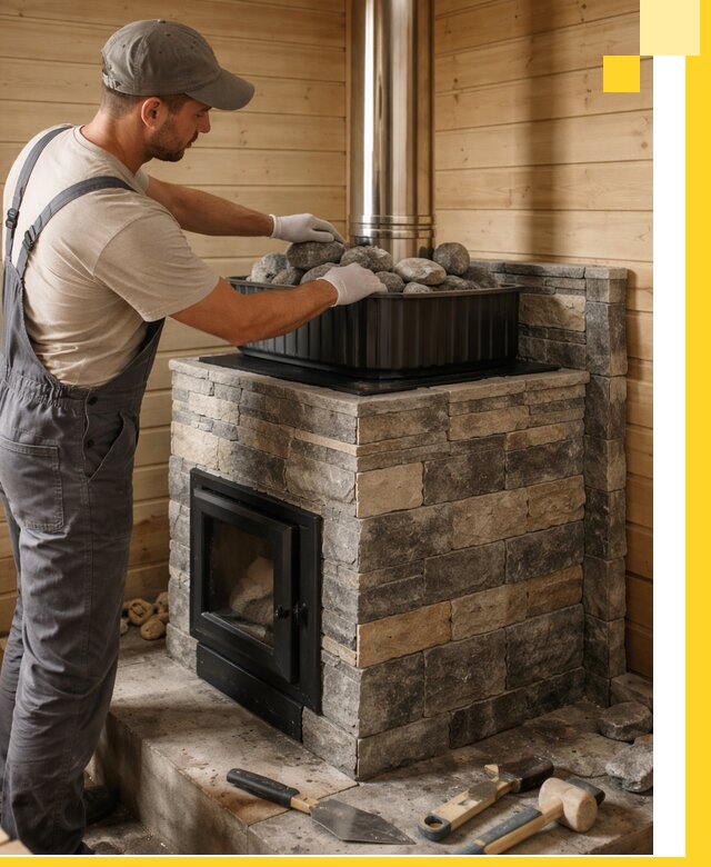 Печи для парной в Кимовске, производство, монтаж и обслуживание