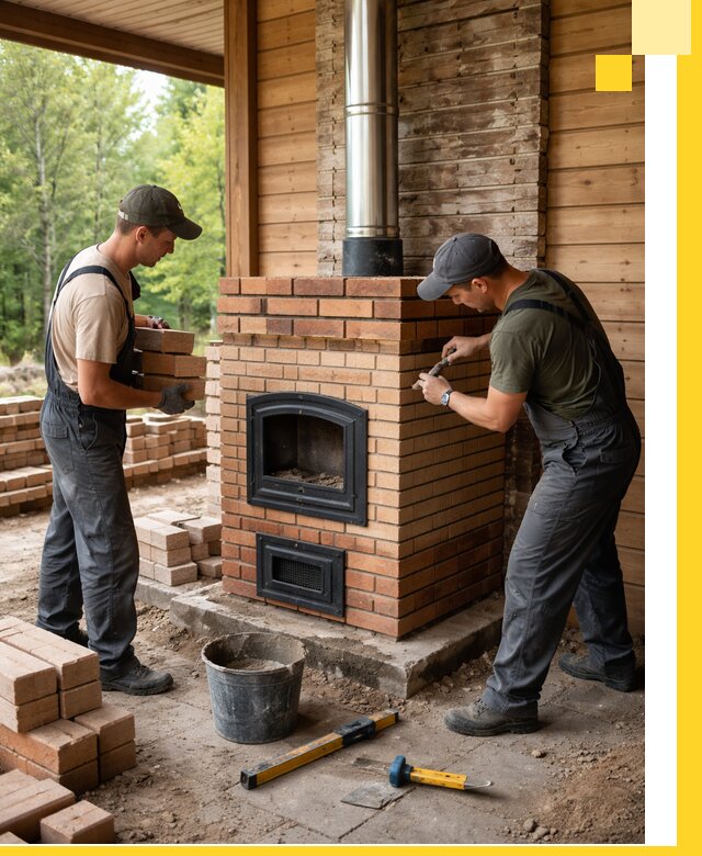 Производство и установка дачных печей под ключ в Кимовске