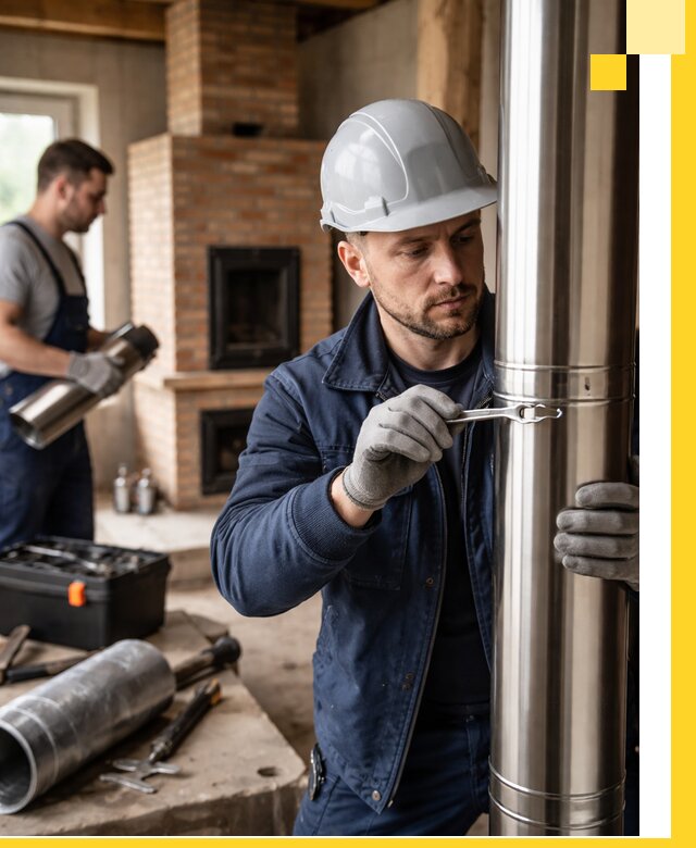 Профессиональный монтаж дымоходов для печей в Кимовске