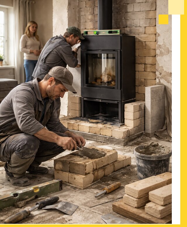 Печи и камины под ключ: проект, установка в Кимовске