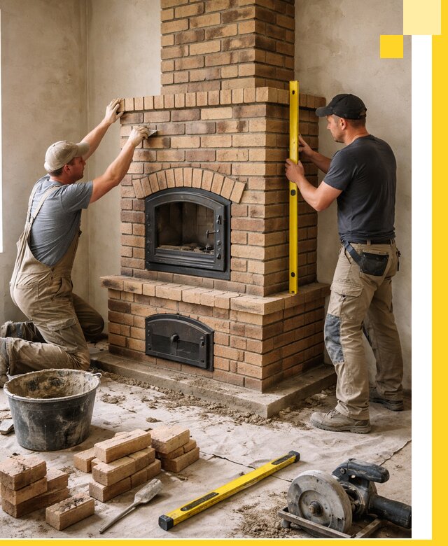 Продажа и установка печей и каминов для дома под ключ в Кимовске