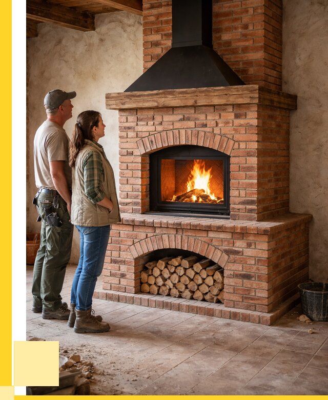 Печи камины из кирпича в Кимовске от 123696 р. | ЭриданКмв