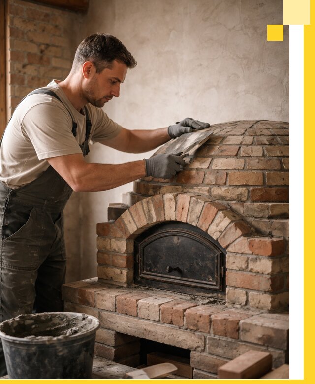 Изготовление и монтаж помпейских печей на заказ в Кимовске