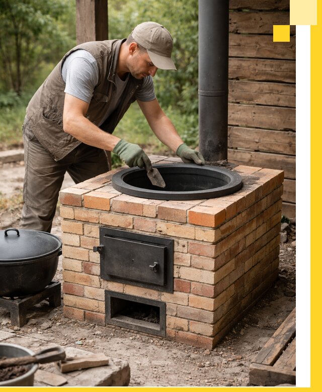 Изготовление и установка печей для казана в Кимовске под ключ