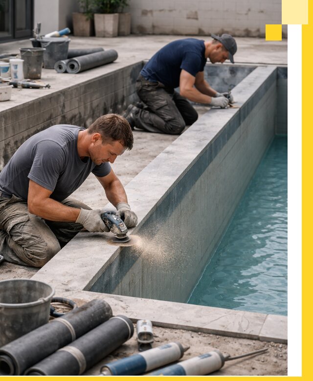 Профессиональный ремонт бассейнов под ключ в Кимовске