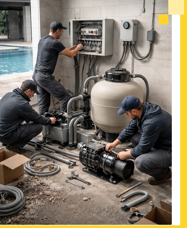 Профессиональный монтаж оборудования для бассейнов в Кимовске