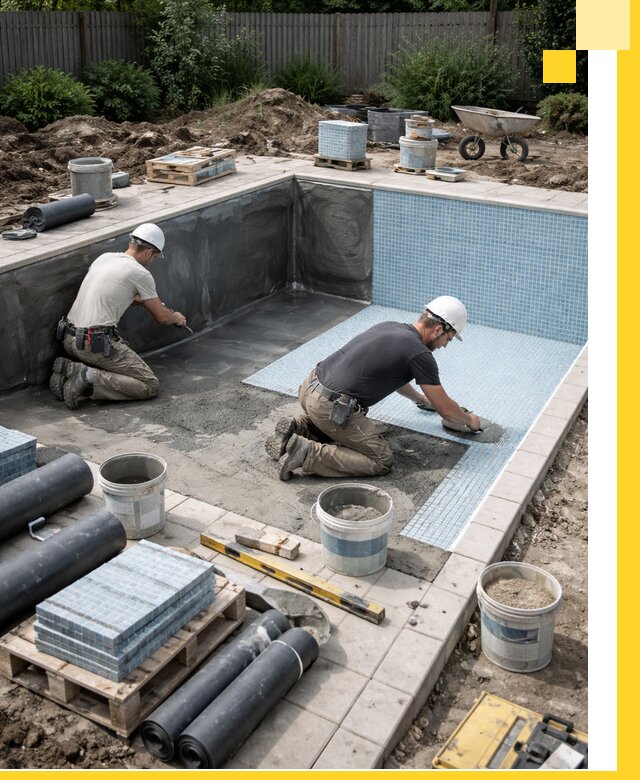 Проектирование и строительство стационарных бассейнов в Кимовске