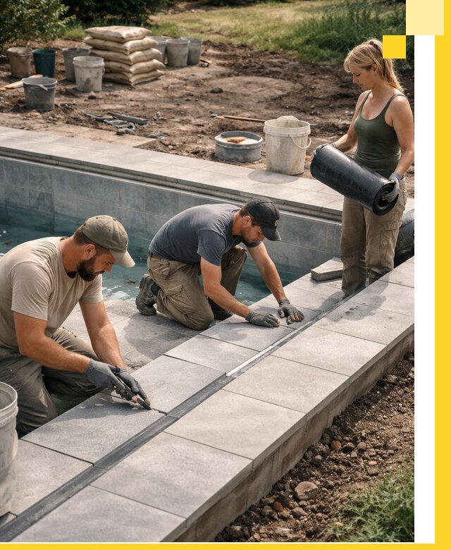 Строительство и монтаж уличных бассейнов под ключ в Кимовске