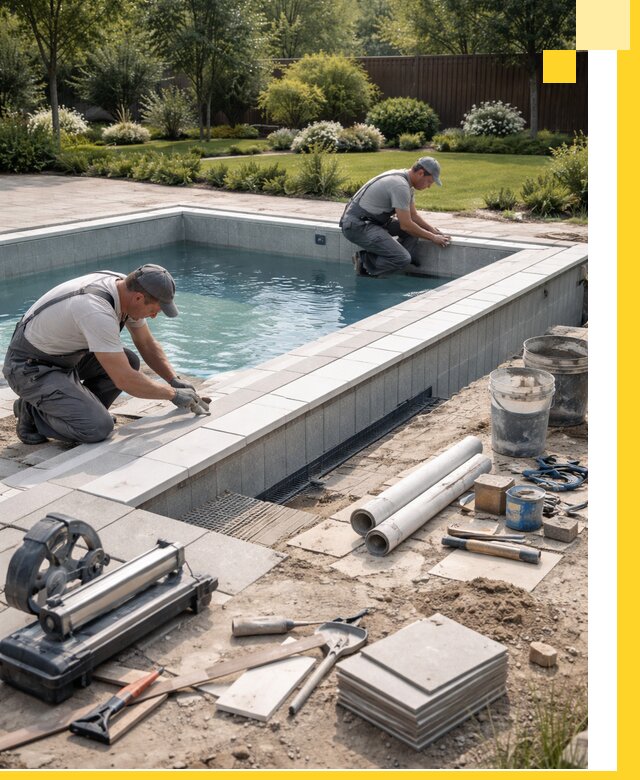 Строительство открытых бассейнов под ключ в Кимовске профессионально