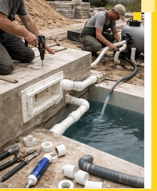 Строительство скиммерных бассейнов под ключ в Кимовске