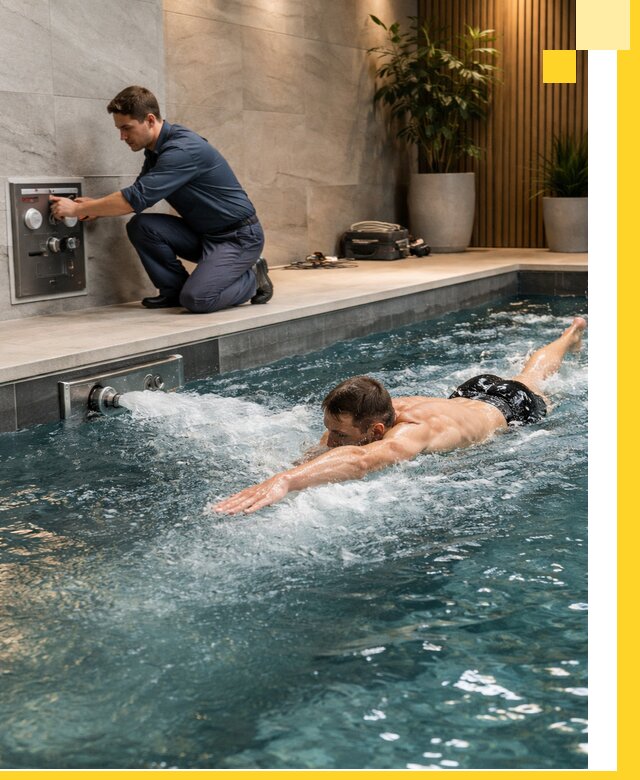 Проектирование и монтаж бассейнов с противотоком в Кимовске