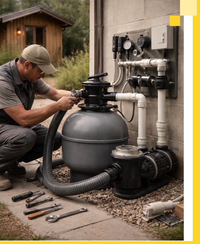 Продажа и монтаж фильтров и насосов для бассейнов в Кимовске