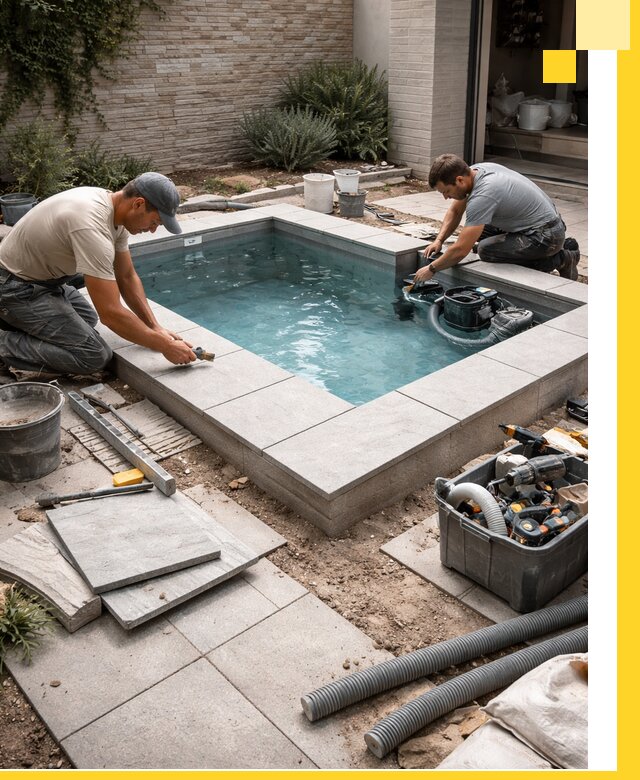 Мини бассейны под ключ в Кимовске, дизайн и установка