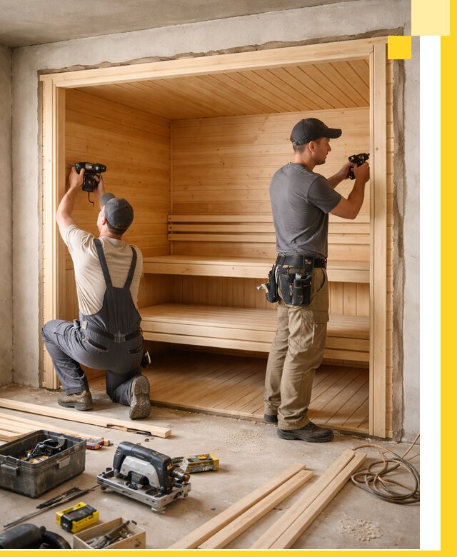 Монтаж саун под ключ в Кимовске — проектирование и установка