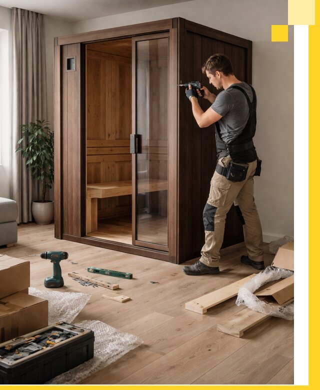 Установка и производство мини саун под ключ в Кимовске