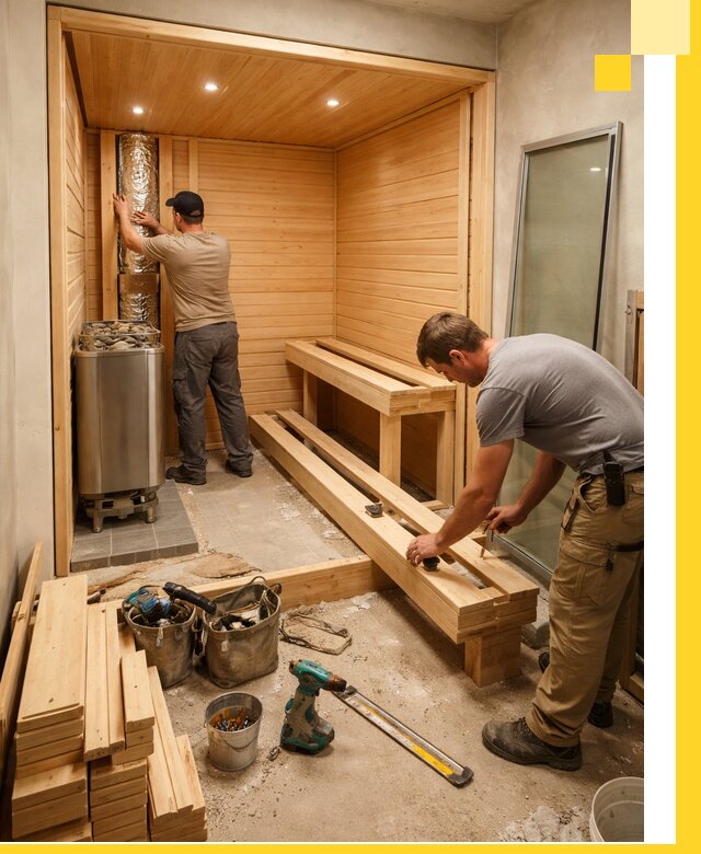 Проектирование и установка домашних саун под ключ в Кимовске