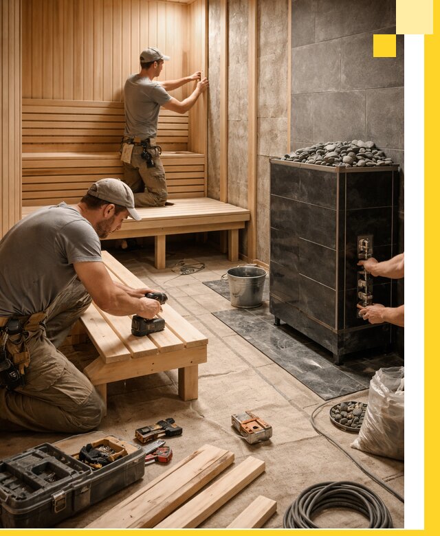 Дизайн и строительство интерьерных саун под ключ в Кимовске