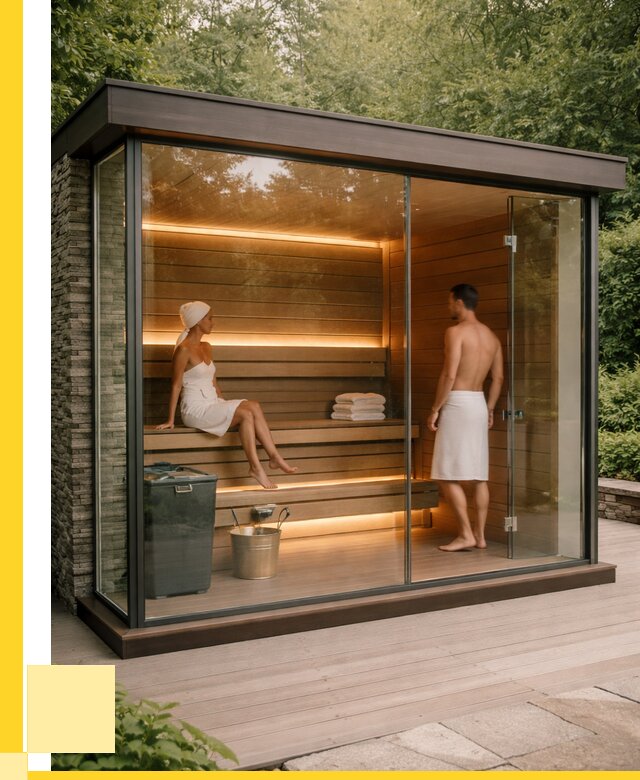 Сауна стеклянная и двери для сауны в Кимовске от 257700 р. | ЭриданКмв