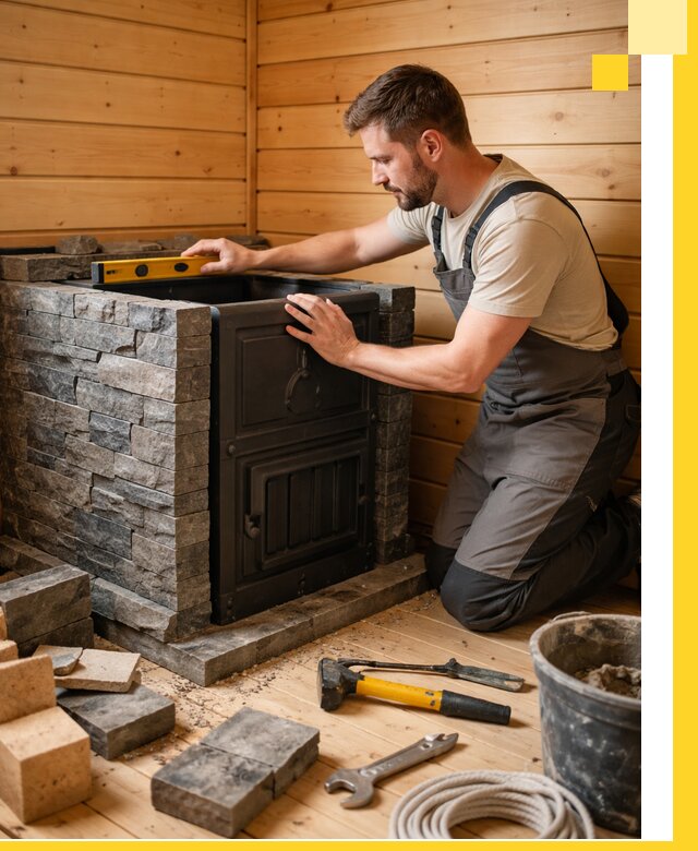 Производство и установка печей для саун под ключ в Кимовске