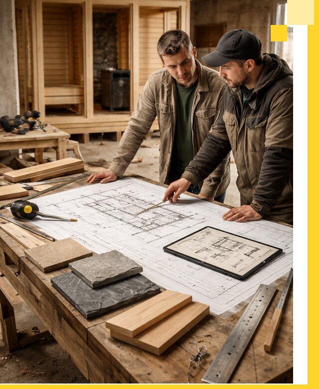 Проекты бань под ключ и планы строительства в Кимовске