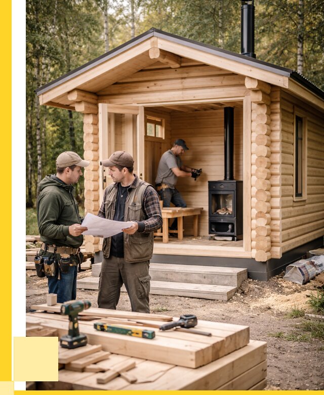 Монтаж бань под ключ в Кимовске — от 206160 р. | ЭриданКмв