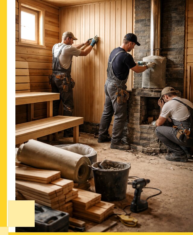 Ремонт бань под ключ в Кимовске от 46386 р. | ЭриданКмв