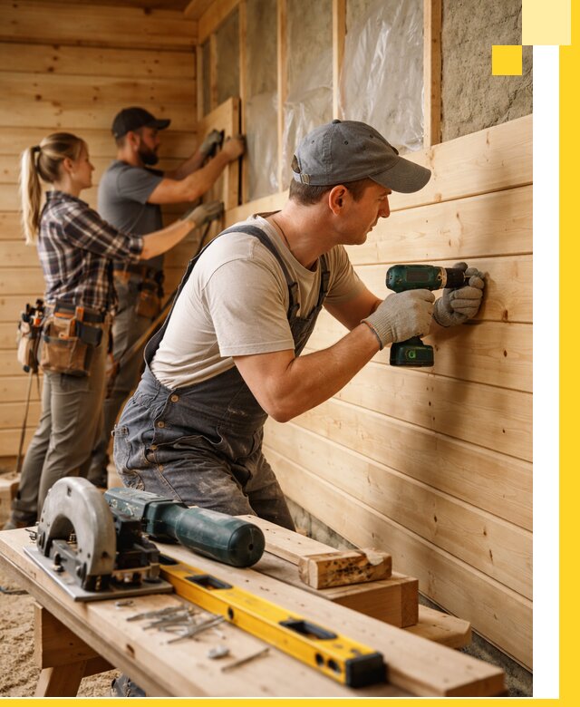 Обшивка бань под ключ в Кимовске: отделка стен и потолков