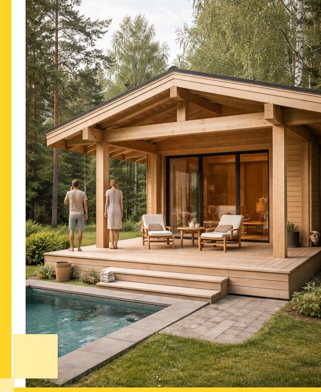 Бани с террасой под ключ в Кимовске от 618480 р. | ЭриданКмв