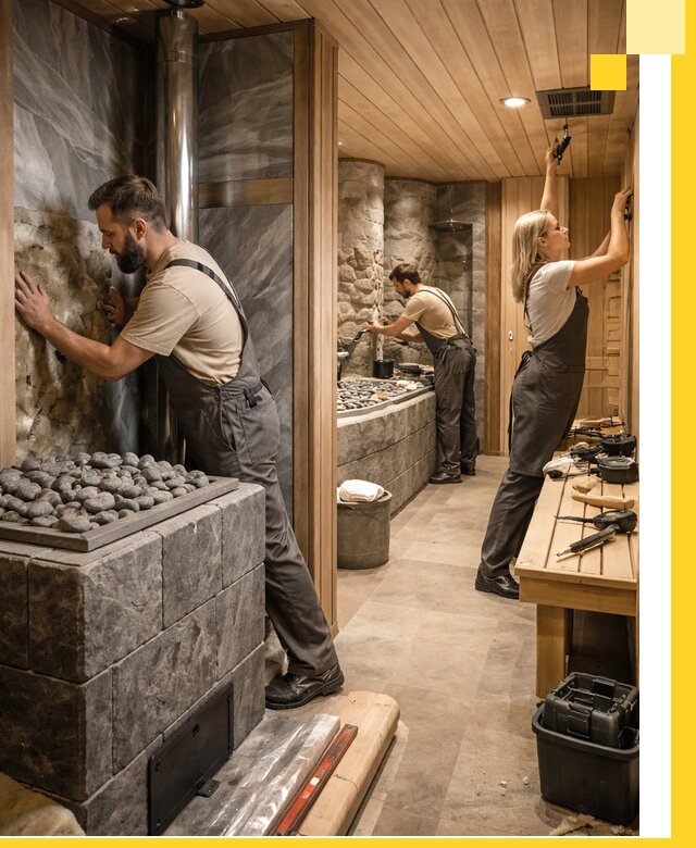 Строительство бань и SPA процедур в Кимовске под ключ и отделкой