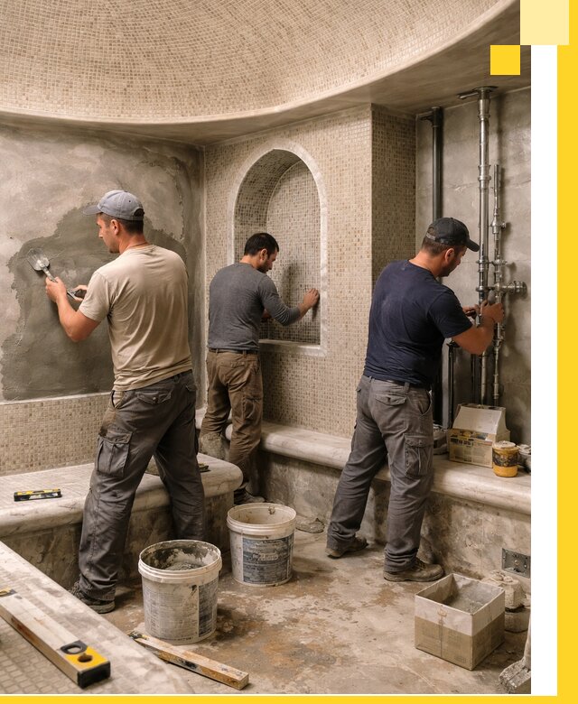 Профессиональный монтаж хамамов под ключ в Кимовске с гарантией