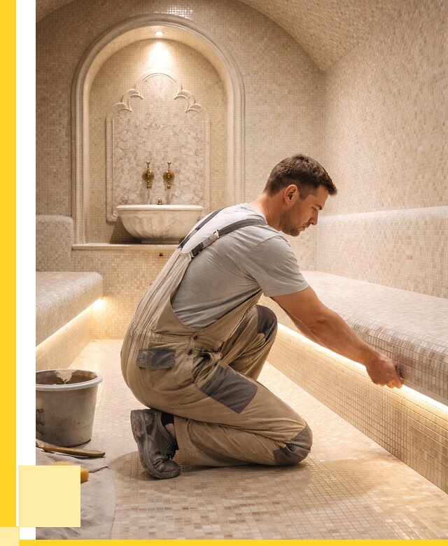 Отделка хамамов под ключ в Кимовске от 5669 р. | ЭриданКмв