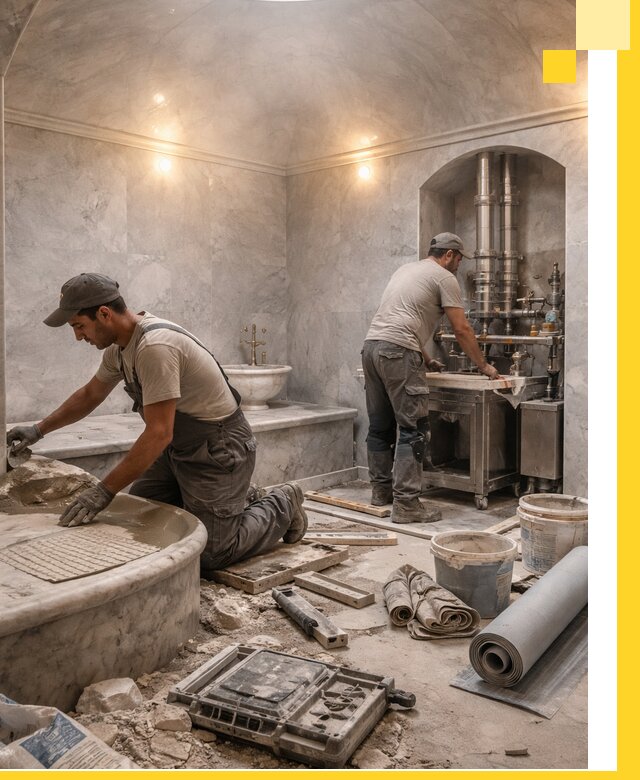 Строительство турецких бань хаммам под ключ в Кимовске