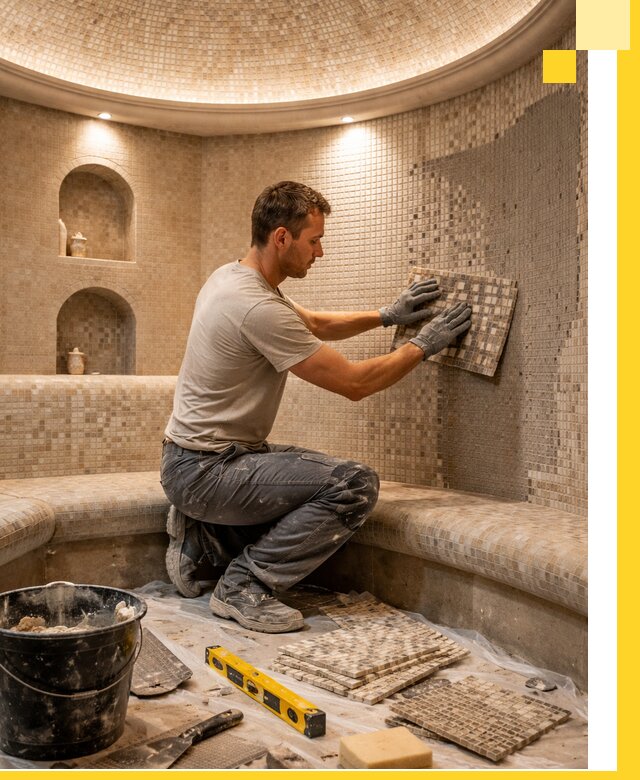 Устройство и монтаж домашнего хамама под ключ в Кимовске