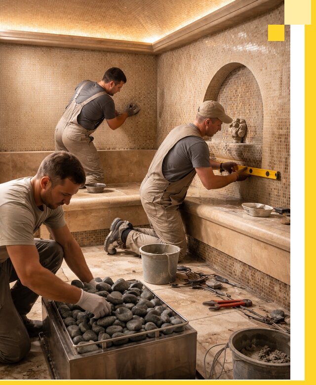 Проектирование и строительство хамама и сауны в Кимовске