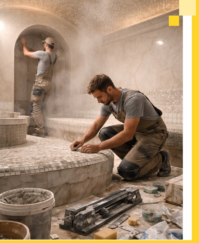 Профессиональный дизайн хамама и SPA под ключ в Кимовске