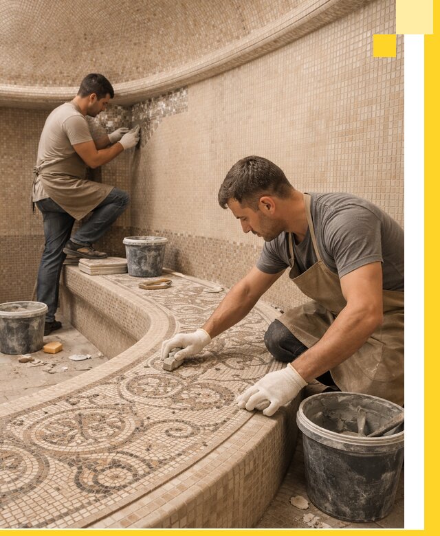 Плитка для хамама в Кимовске, укладка, подбор и поставка