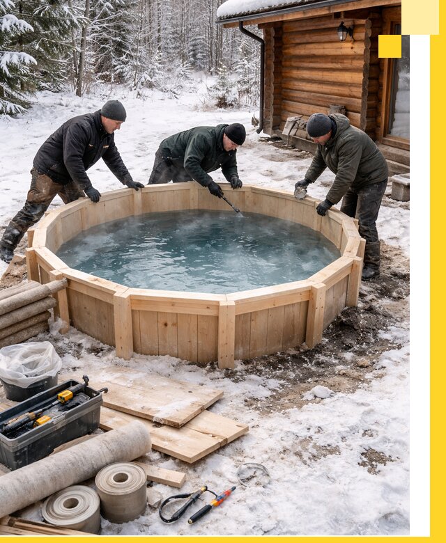 Изготовление и установка ледяных купелей под ключ в Кимовске